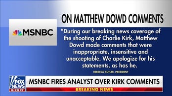 MSNBC analyst fired for comments made during coverage of Charlie Kirk shooting