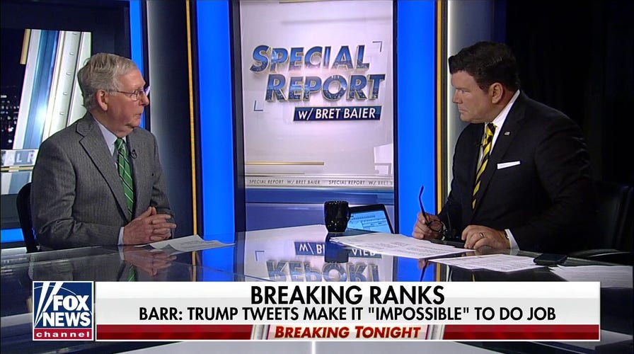 McConnell on Barr criticism of Trump tweets: ''I think the president should listen to his advice'