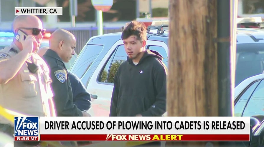 Car crashes into Los Angeles sheriff's department recruits on