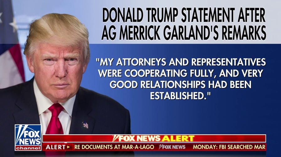 Donald Trump releases statement after AG Merrick Garland's remarks