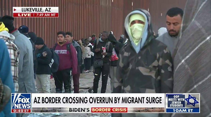 Arizona border crossing overrun by adult male migrants