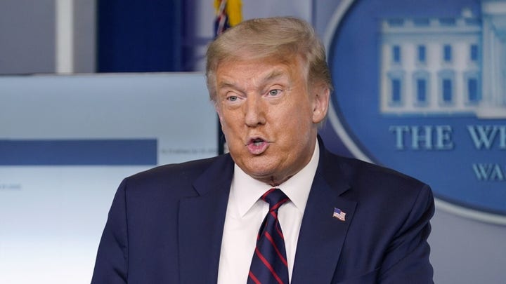 President Trump updates fight against COVID, asks Americans to wear masks when they can't socially distance