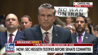 Hegseth and Caine give opening statements as protestors interrupts