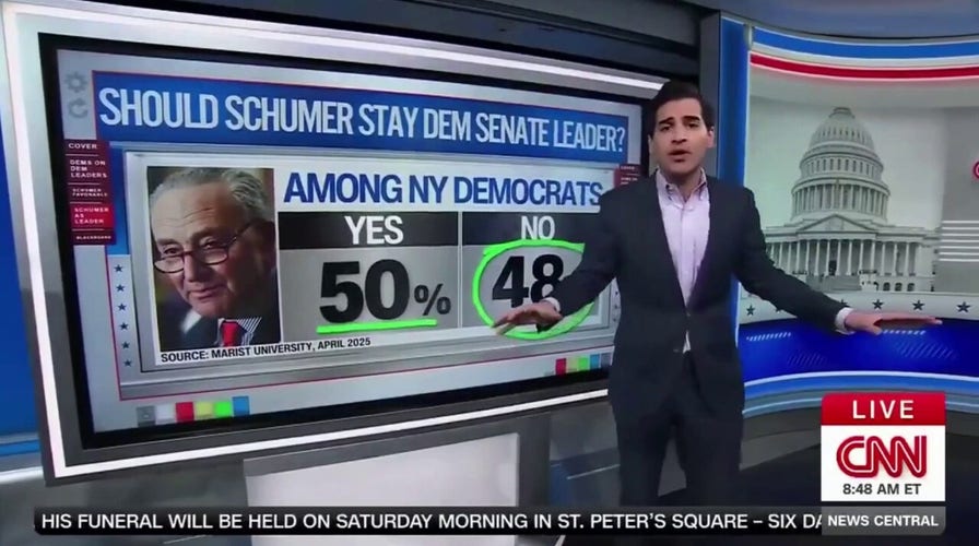 CNN data guru says 'sirens should be going off' at Schumer's office as his support plunges among NY Dems