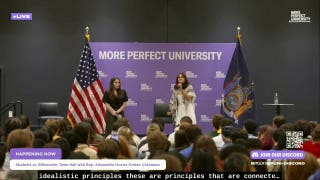 DSA activists at AOC Cornell event lead 'from the river to the sea' chant