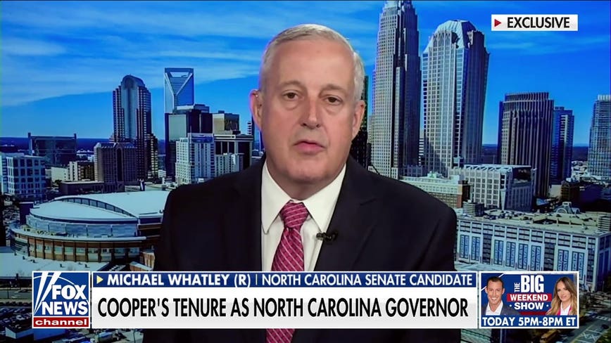 Michael Whatley talks NC senate race and slams opponent Roy Cooper