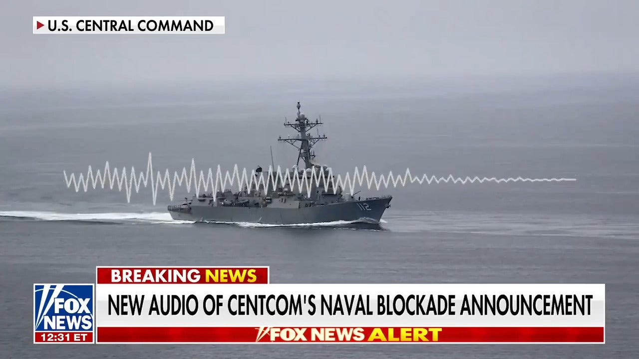 CENTCOM releases audio of Strait of Hormuz blockade announcement