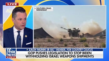 Republicans pushing legislation to halt Biden from withholding weapons shipments to Israel