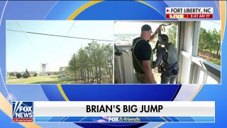 Brian Kilmeade does zipline jump at Fort Liberty - Fox News