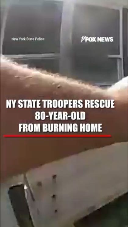 NY state troopers RESCUE 80-year-old from BURNING HOME