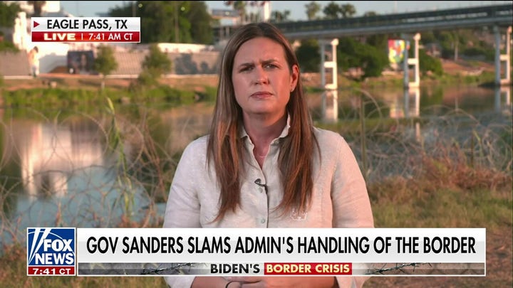 Gov. Sanders visits southern border, calls it catastrophic humanitarian crisis