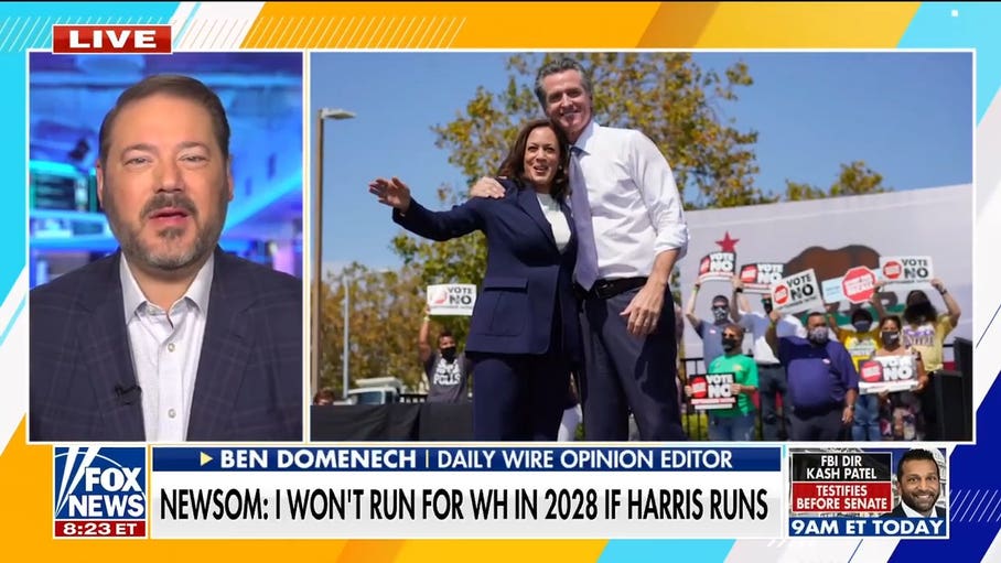 Gavin Newsom rules out a 2028 White House bid if Kamala Harris runs