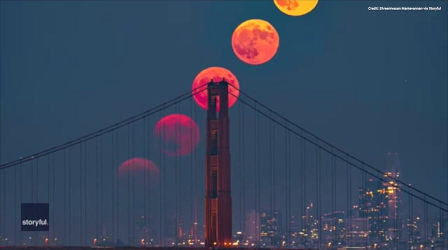 Watch as a rare blue supemoon rises above Golden Gate Bridge 