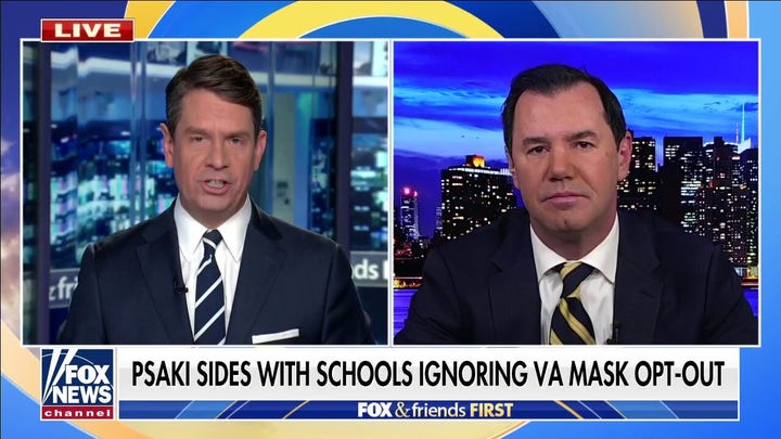 Joe Concha slams Psaki for criticism over Youngkin's stance on masks in schools: 'Elections have consequences'