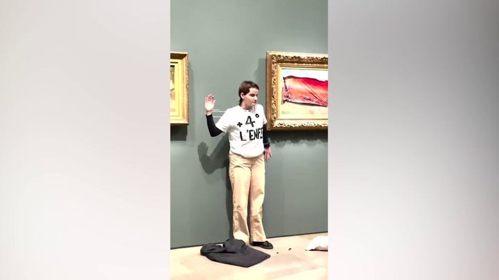 Radical climate activist vandalizes famous painting in Paris