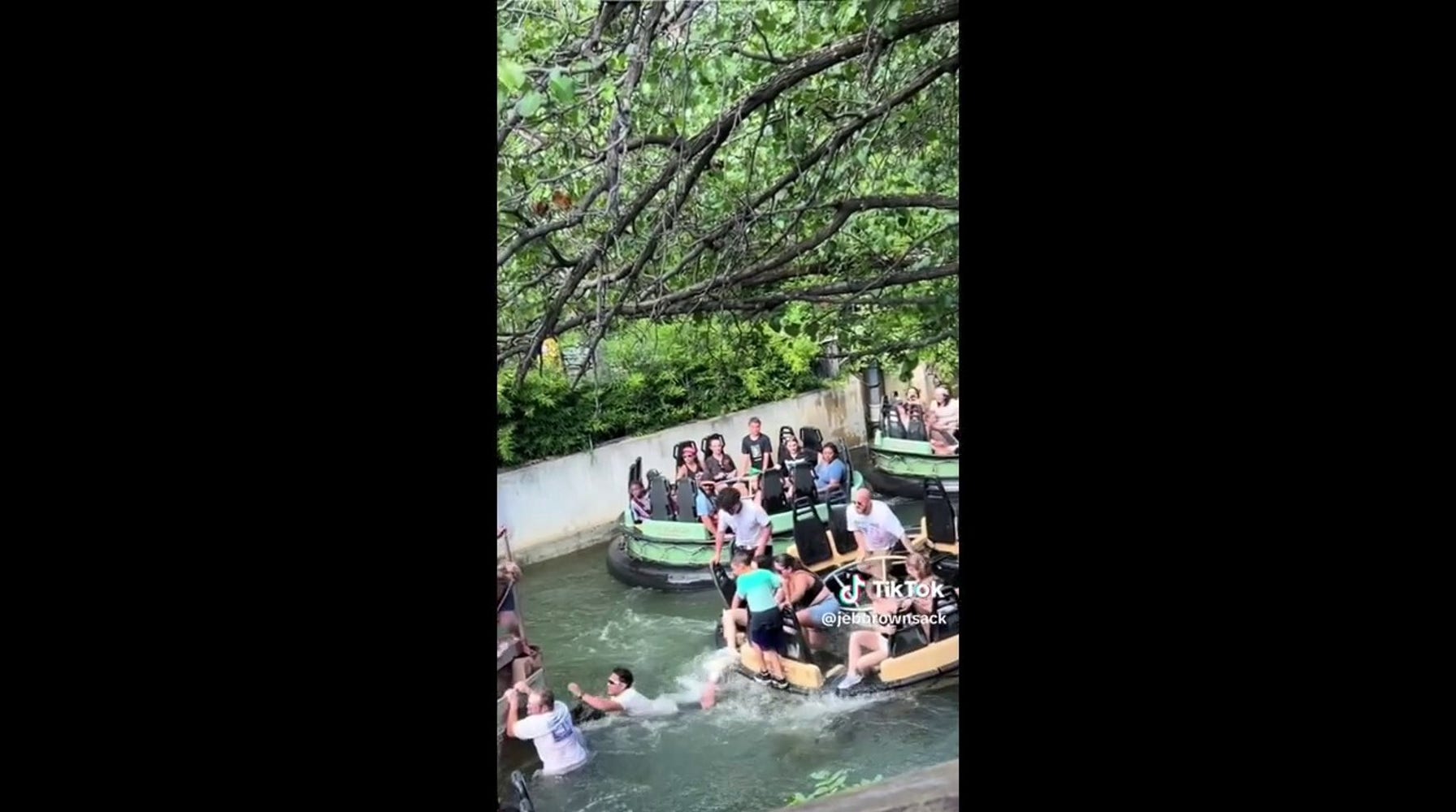 Six Flags Over Texas Roaring Rapids Malfunction Sends Guests Leaping into Water