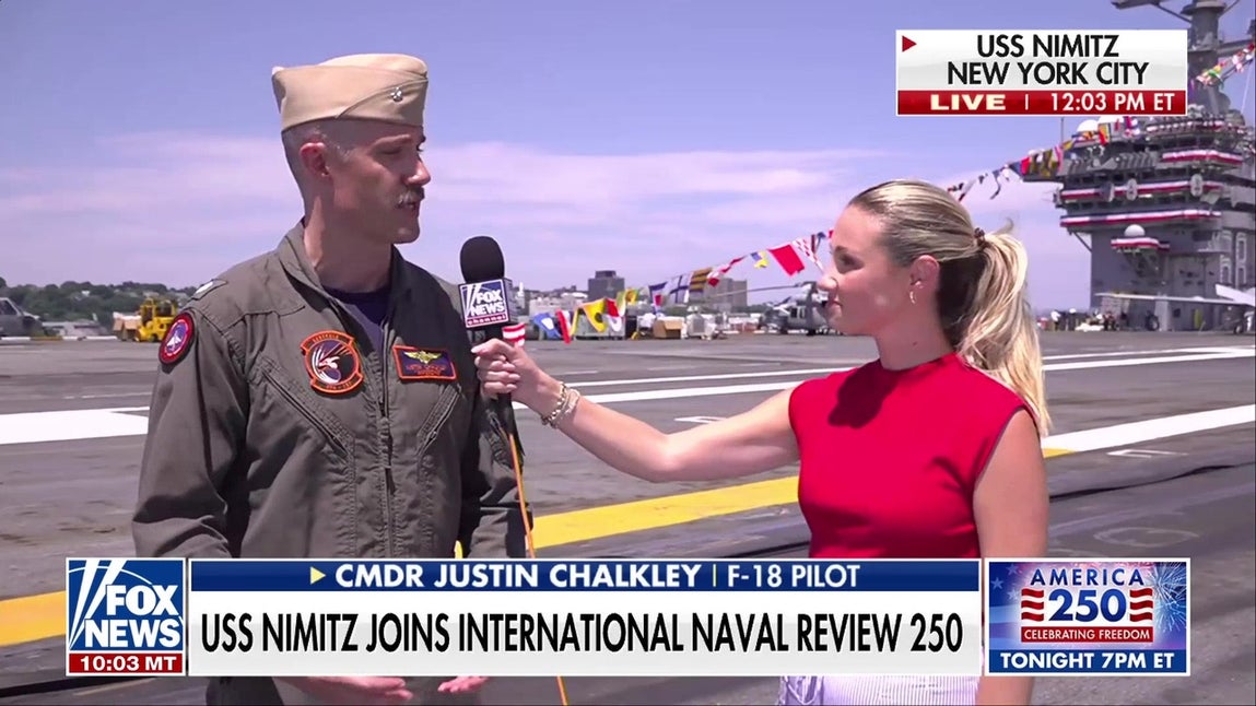 USS Nimitz joins International Naval Review 250 in New York City
