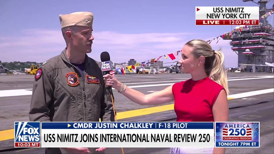 USS Nimitz joins International Naval Review 250 in New York City