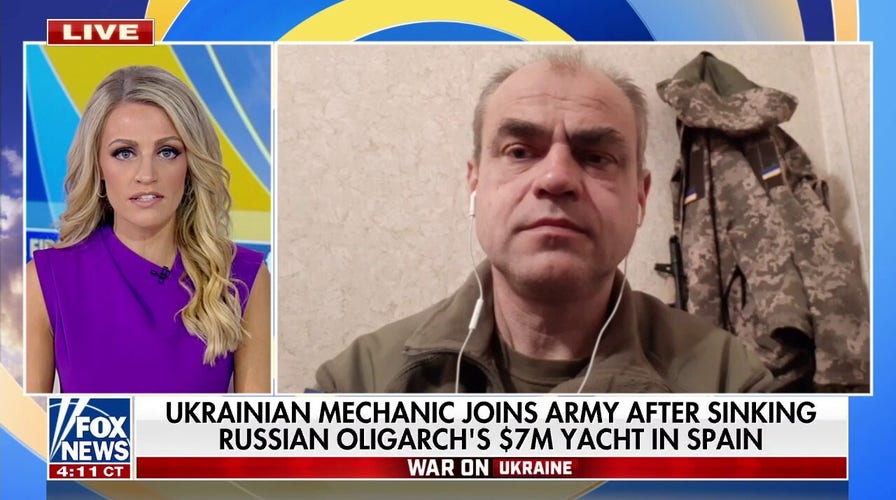 Ukrainian mechanic sinks Russian oligarch's yacht in Spain, joins army in fight