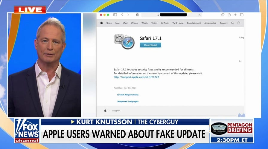 Apple users warned about fake update