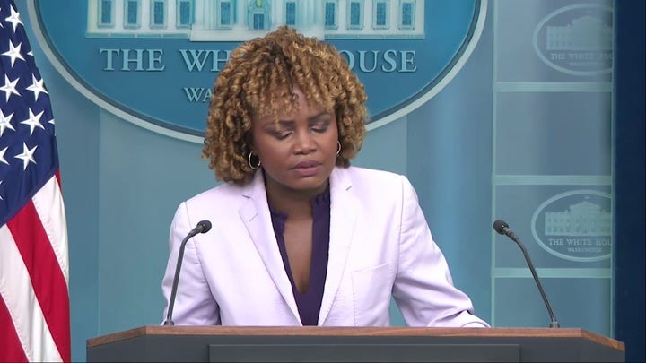 Karine Jean-Pierre during a briefing