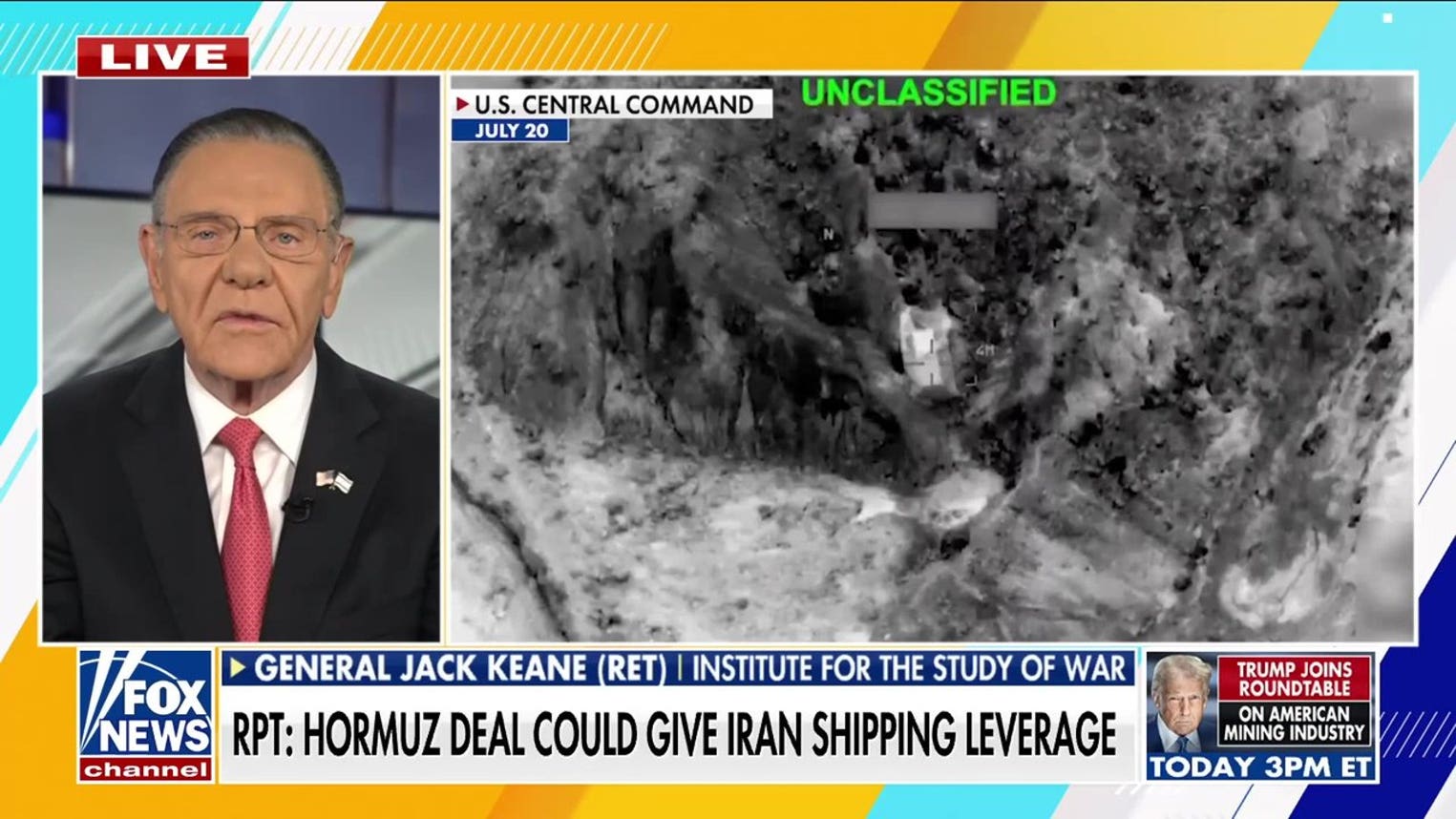Jack Keane calls for freedom of navigation in Strait of Hormuz