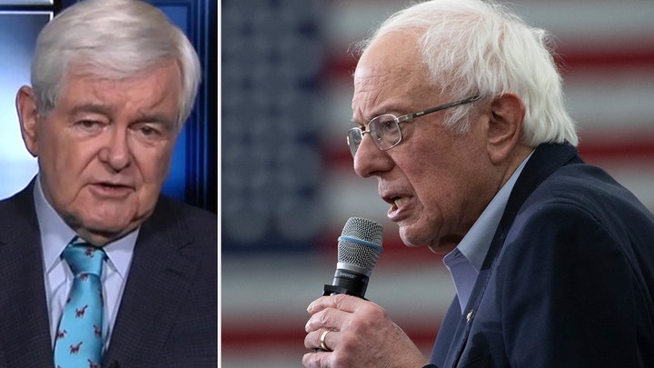 Newt Gingrich says the Iowa caucuses process is rigged against Bernie Sanders