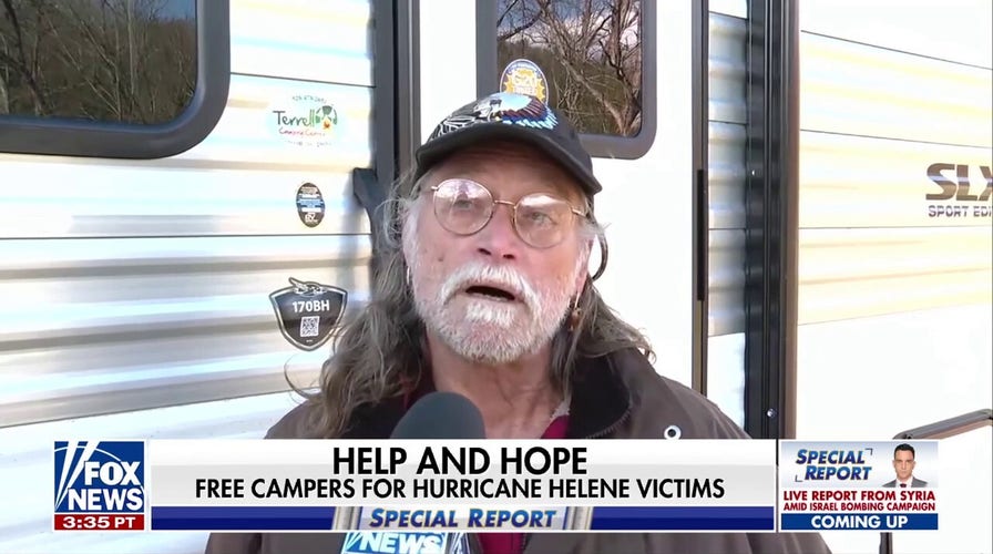 Hurricane Helene victims get free campers after homes were destroyed