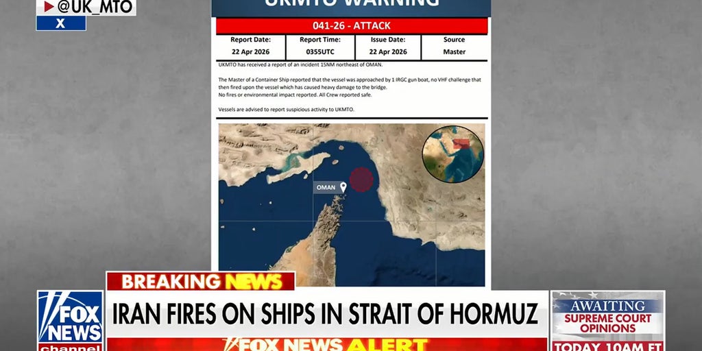 Iran fires on ships in Strait of Hormuz, straining US ceasefire efforts