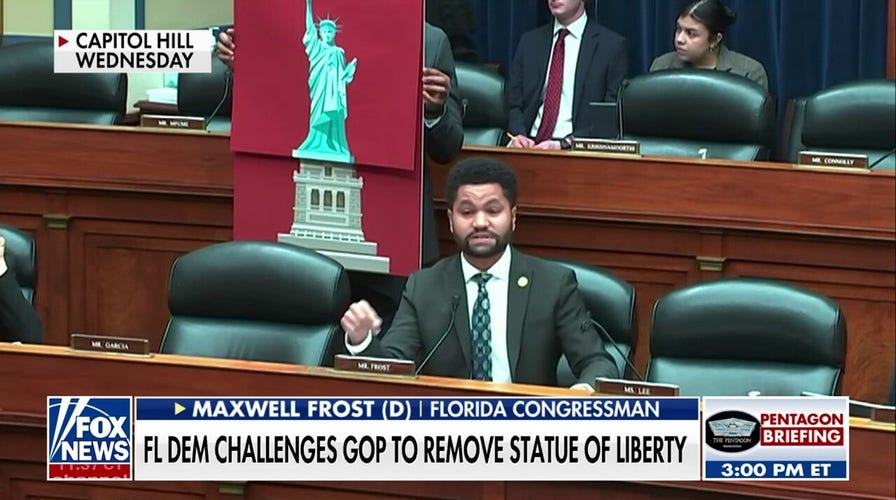 Freshman Democrat challenges Republicans to remove Statue of Liberty