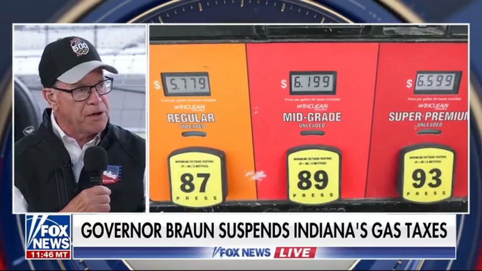 Indiana governor details gas tax suspension, highlights economic growth