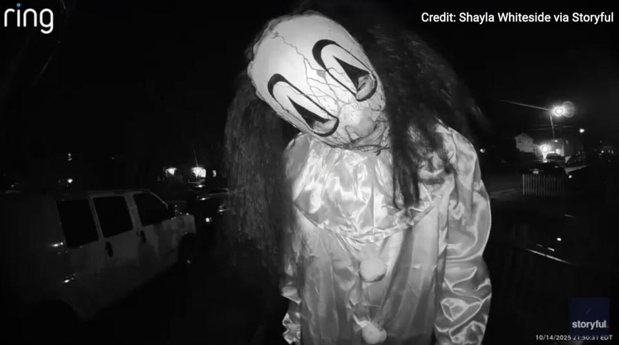 Terrifying video shows a trio dressed in Halloween masks terrorizing a Virginia family