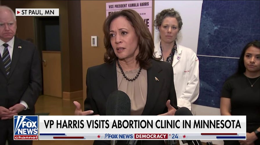 Vice President Kamala Harris visits a Planned Parenthood abortion clinic