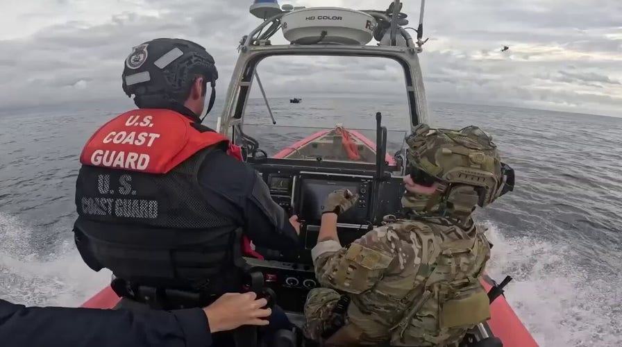 Dramatic moment Coast Guard captures drug smugglers in eastern Pacific Ocearn