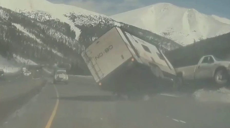 Wild crash on I-70 near Denver caught on video
