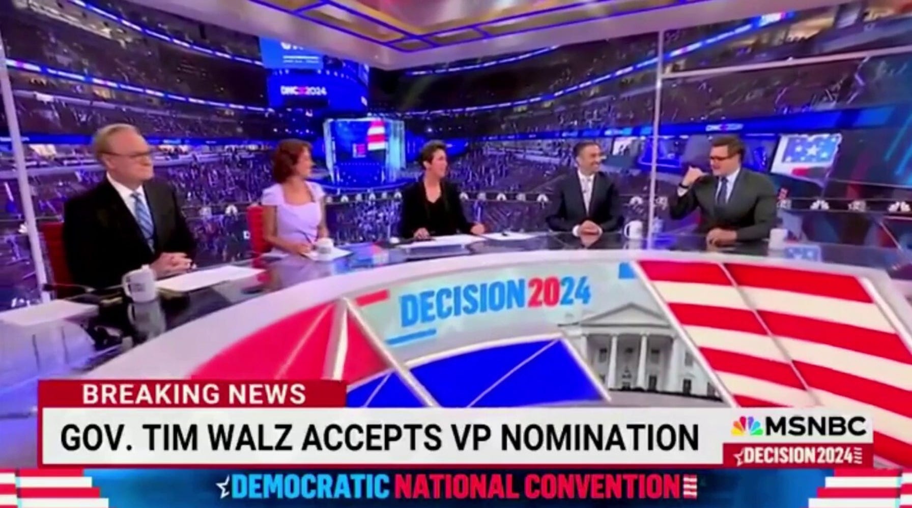 MSNBC Hosts Electrified by Gov. Tim Walz's DNC Speech