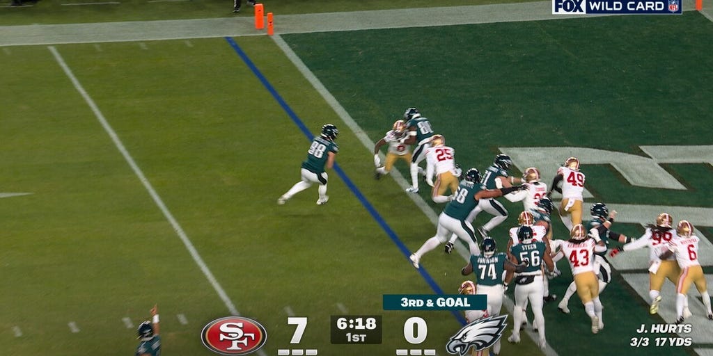 Dallas Goedert rushes for touchdown, cutting Eagles' deficit vs. 49ers | NFL Highlights