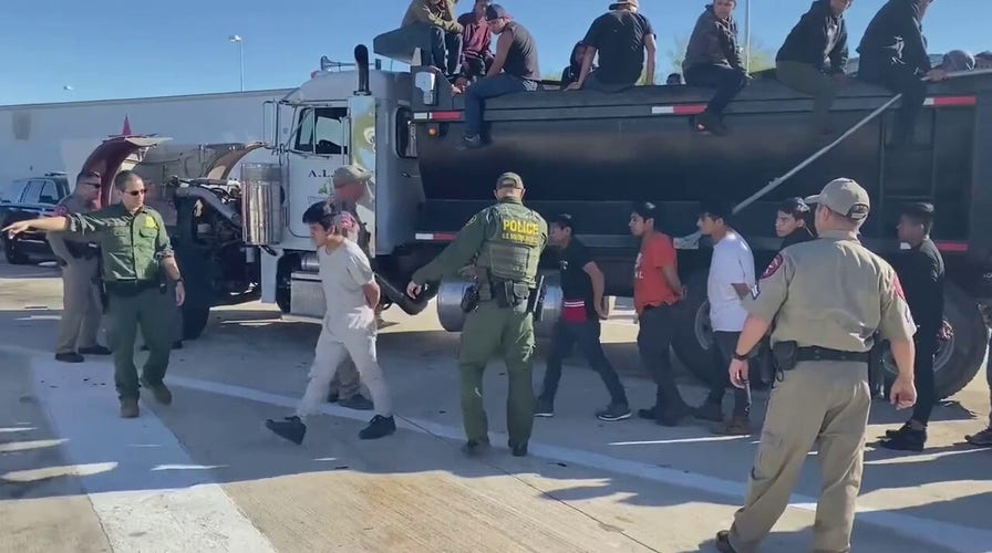 Texas authorities find 60 illegal immigrants being smuggled in dump truck