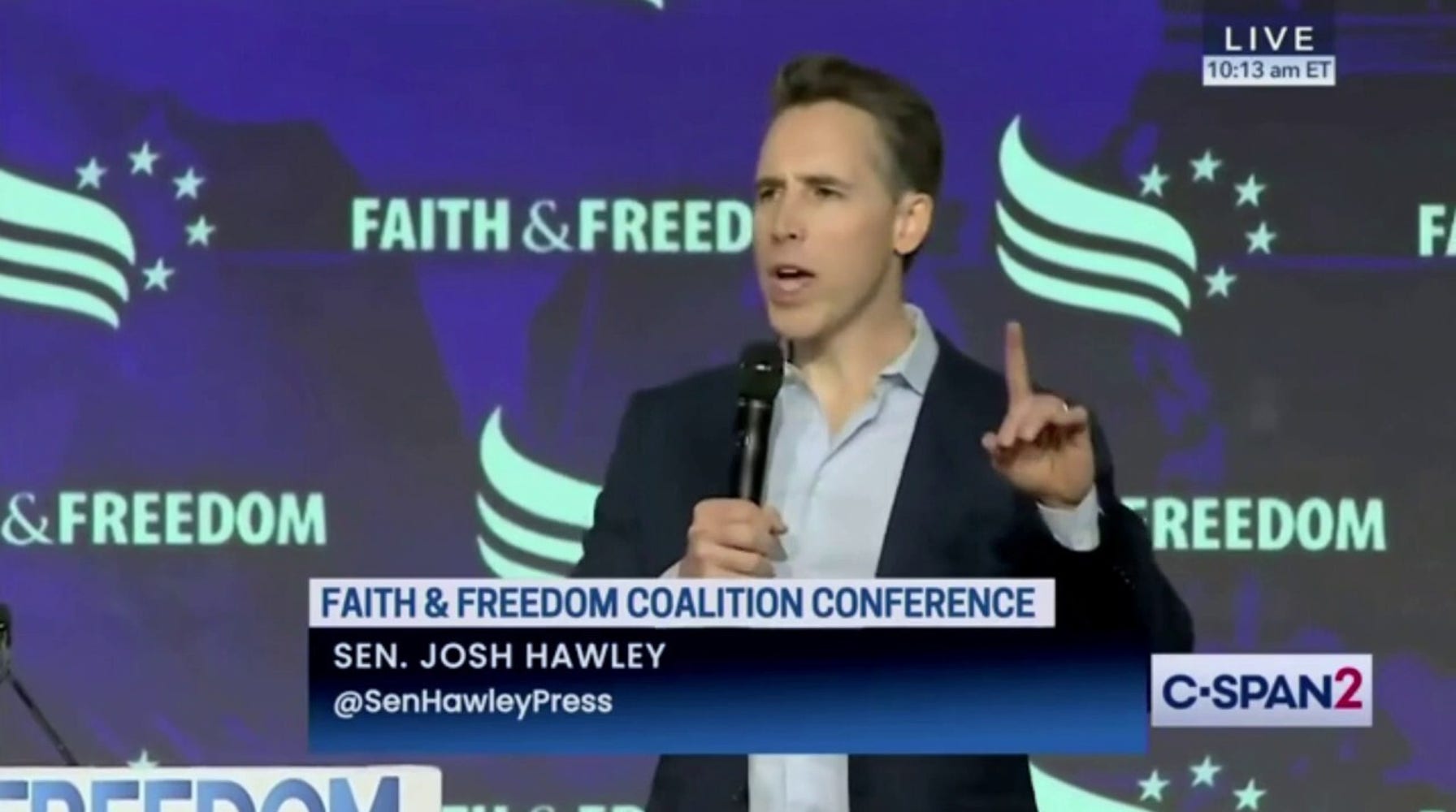 Hawley Calls for Removal of 'Trans Flag' from Federal Buildings, Emphasizing Christianity in American Society