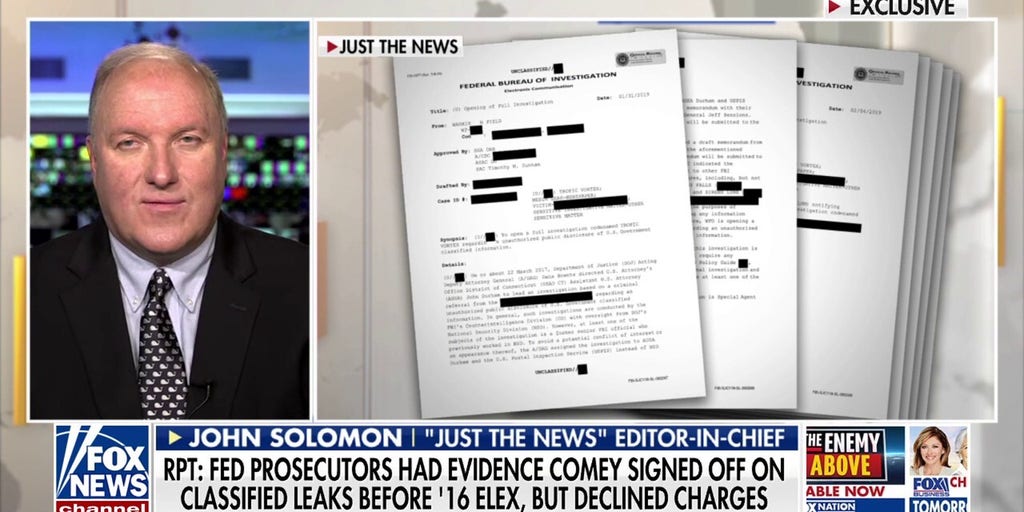 New report on James Comey suggests ‘ongoing conspiracy’ against Republicans, John Solomon argues