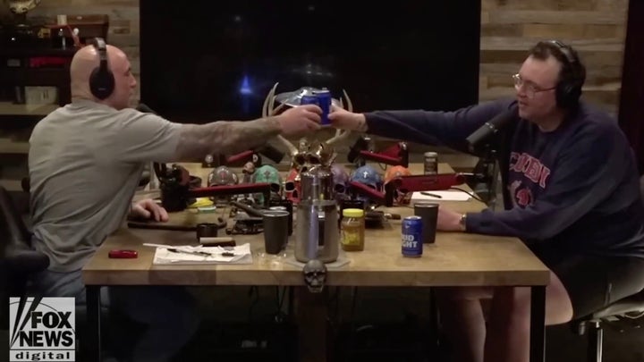 Joe Rogan drinks Bud Light with guest while discussing controversy