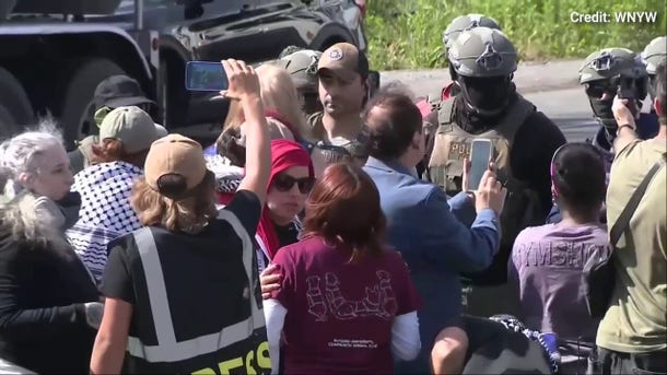 Protesters physically clash wit ICE outside NJ detention center