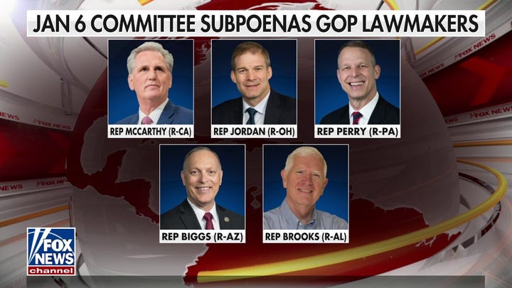 Republican lawmakers subpoenaed by Jan 6. committee