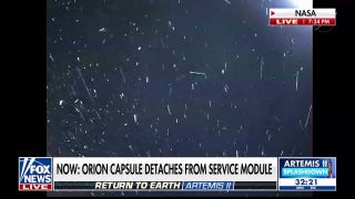 Orion capsule detaches from service module