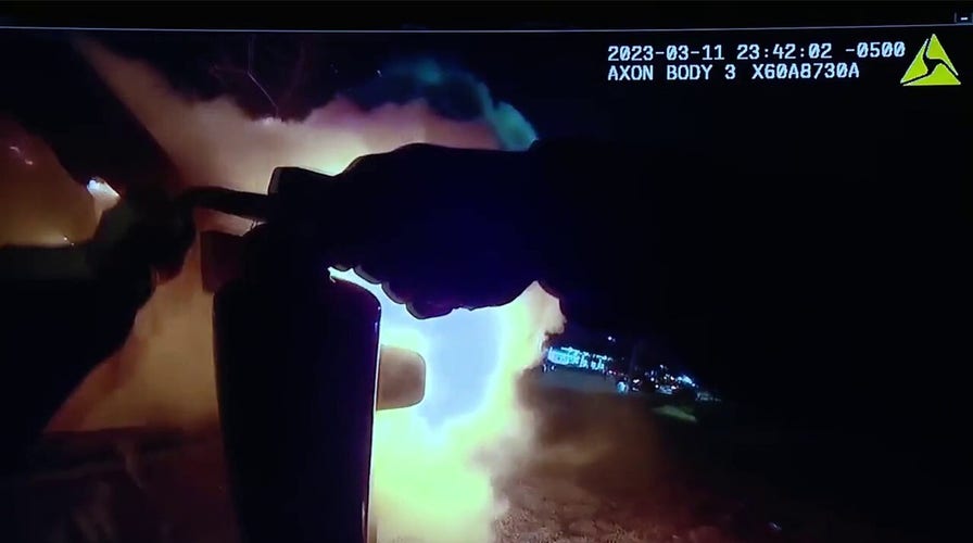 Michigan police officer pulls passenger from burning SUV