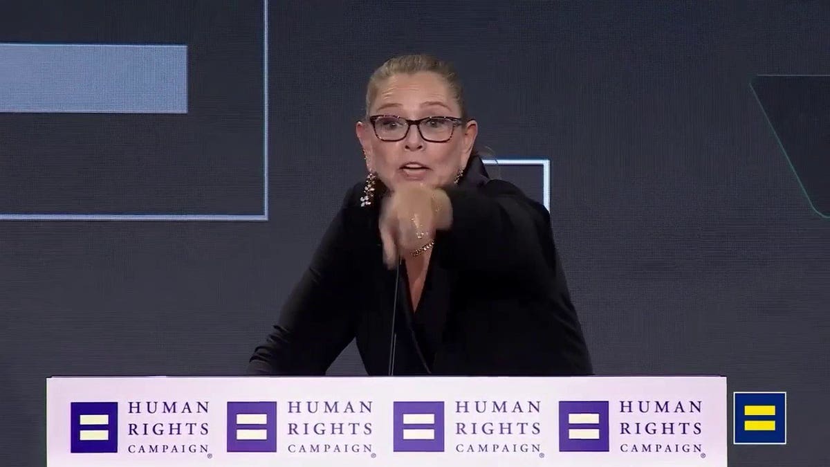foxnews.com - Peter D'Abrosca - Hollywood actress upset her son isn't gay fumes in bizarre spectacle at Human Rights Campaign gala