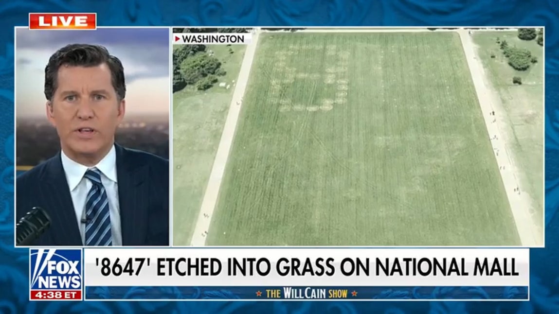 Federal authorities investigating ‘8647’ vandalism etched into National Mall grass