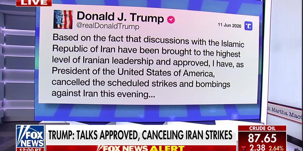 President Donald Trump cancels Iran strikes
