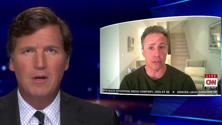 Tucker calls out maskless Cuomos for lecturing others on wearing masks