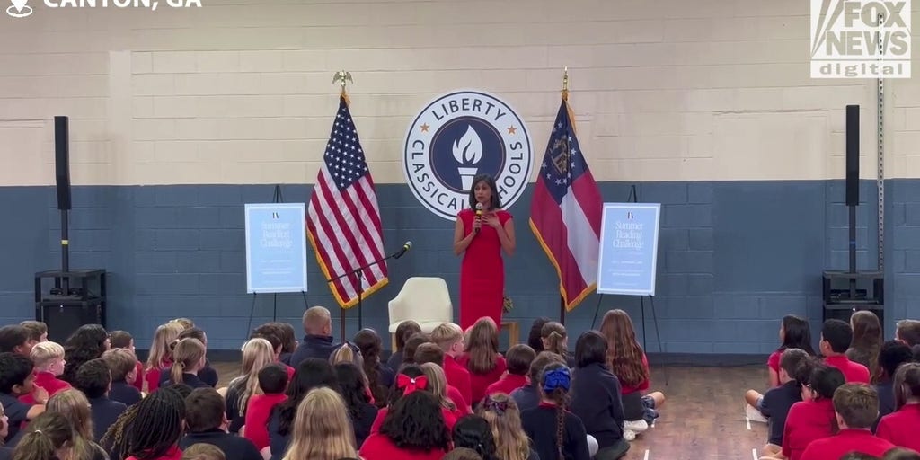 Second lady Usha Vance visits with schoolchildren in Canton, Georgia, emphasizes importance of reading